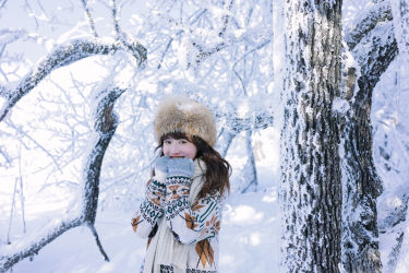 北国的雪 日系 雪景 冬天 女生 美女写真集