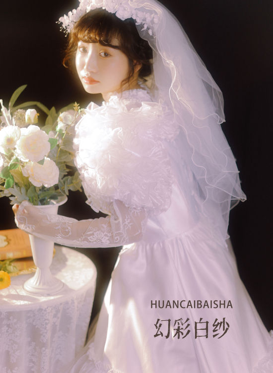 幻彩白纱 模特 欧式人像摄影 摄影作品 棚拍人像 婚纱 新娘