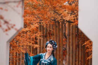 泊秋日 古风 禅意 意境 摄影 人像 枫叶 枫树 美人 绝色 唯美 秋天